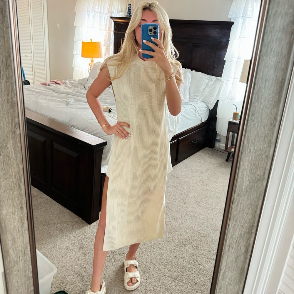 Knit Dress in cream, size xs